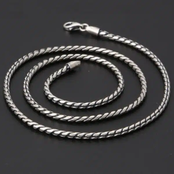 Sterling Silver 925 Necklace Wild Twisted 2