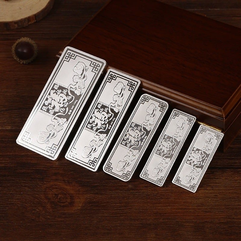 Fine Silver Handmade Engraved Bullions all sizes together