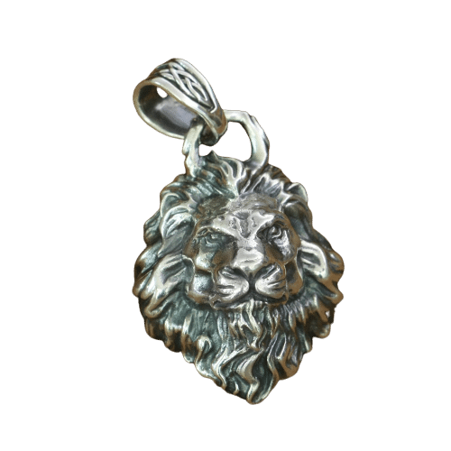 Sterling Silver Lion Head Pendant demo