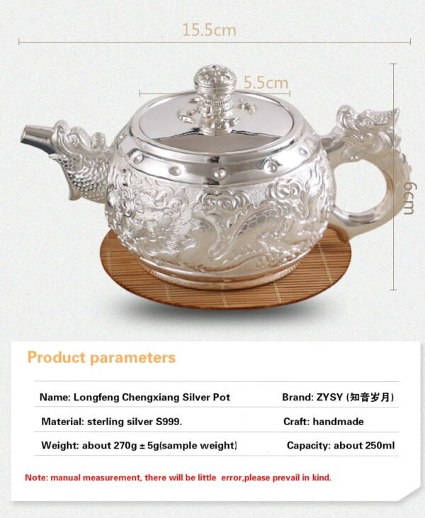 Pure Silver Kettle For Tea details