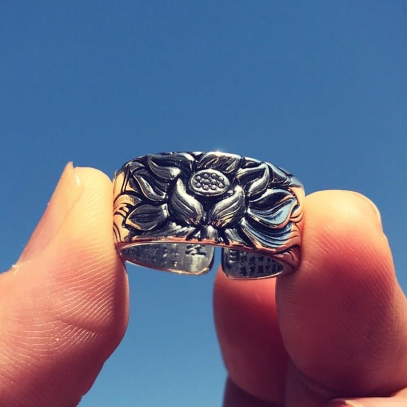 Buy Silver Linings Lotus Handmade Silver Filigree Ring For Women Online –  Okhaistore
