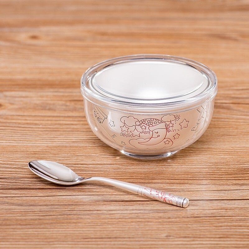 Silver Baby Spoon and Bowl Set