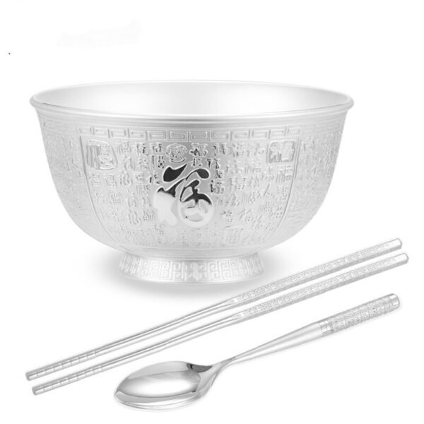 Silver spoon and bowl set demo