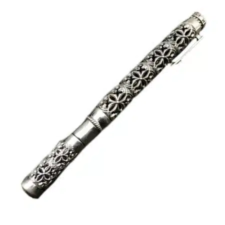 Pure Silver Sterling 925 Silver Pen Gift For Men Vintage Carved