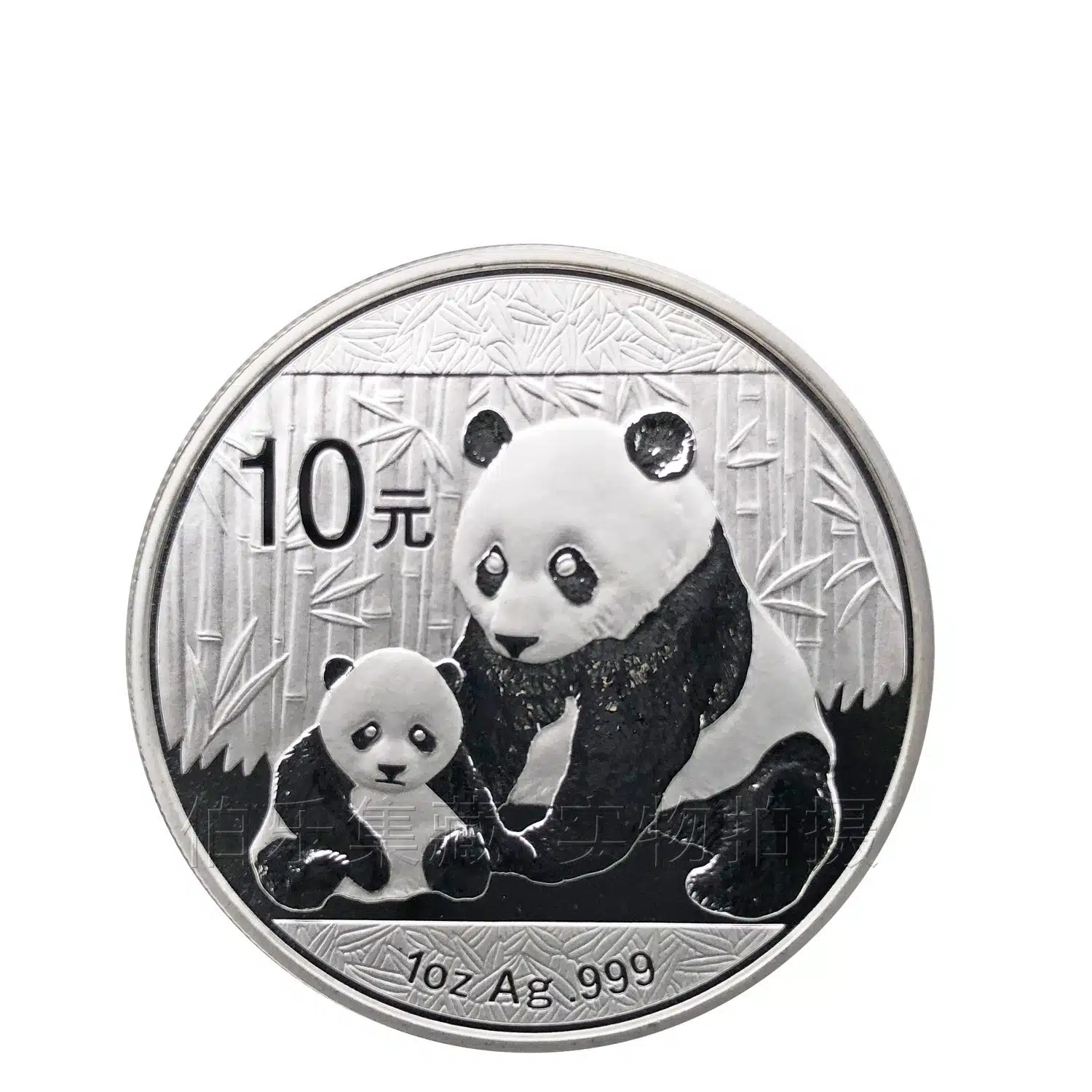 2012 silver panda coin head