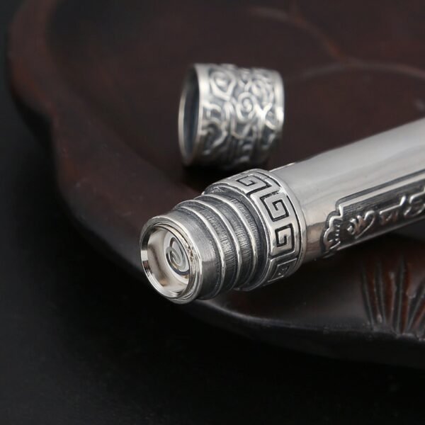 Silver Lighter Engraved screw cap