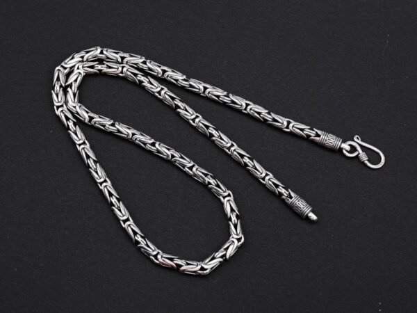 Sterling Silver Mens Clavicle Chain Necklace details links