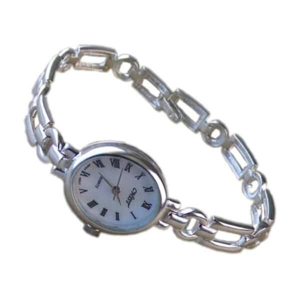 Bangle thin silver watch demo