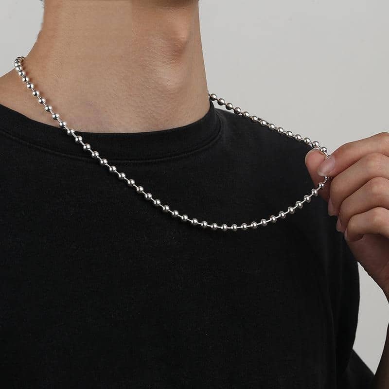 ▥▽▤Genuine 999 sterling silver handmade ingot chain Fashion trend pure  silver necklace Male solid cl | Shopee Philippines