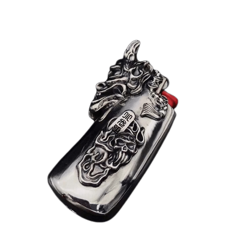 Silver Metal Bic Lighter Case