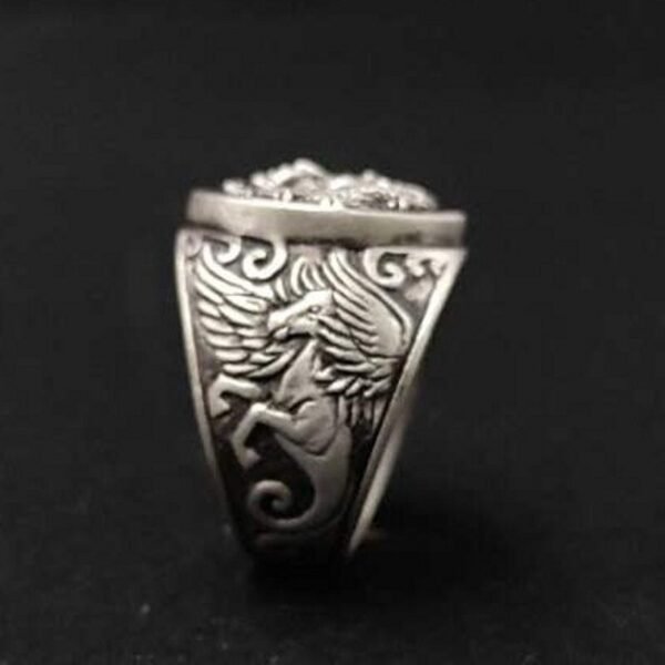 Medusa Ring Silver profile view 1