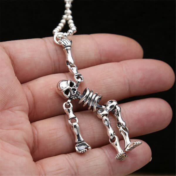 Silver Skeleton Pendant on hand