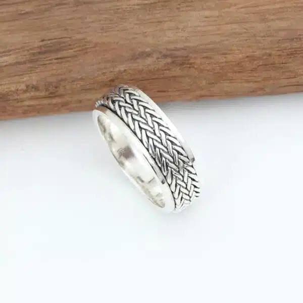 Sterling Silver Spinning Ring up view