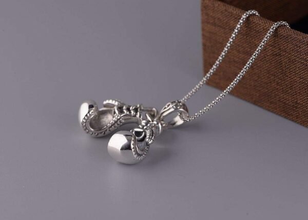 Silver Fist Pendant boxing gloves