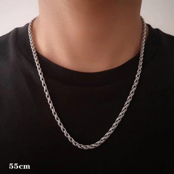 Sterling Silver Rope Chain 55 cm