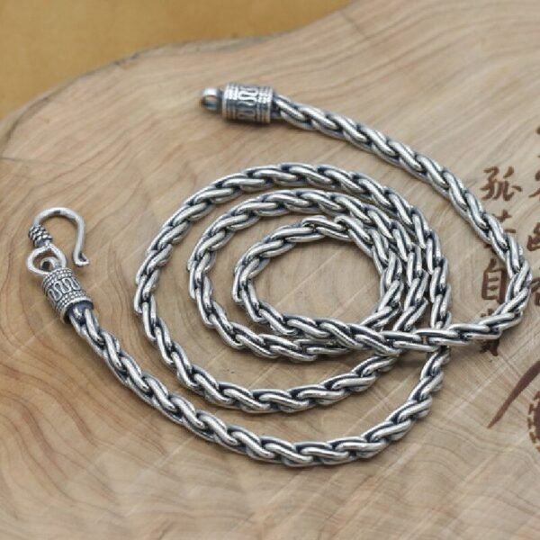 Sterling Silver Rope Chain up view
