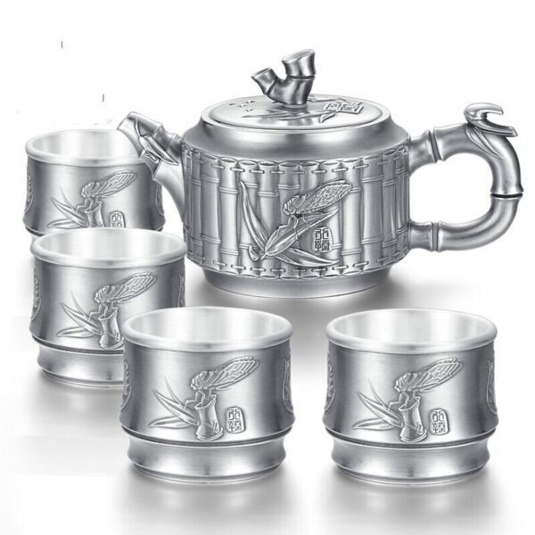 Gongfu tea set silver demo