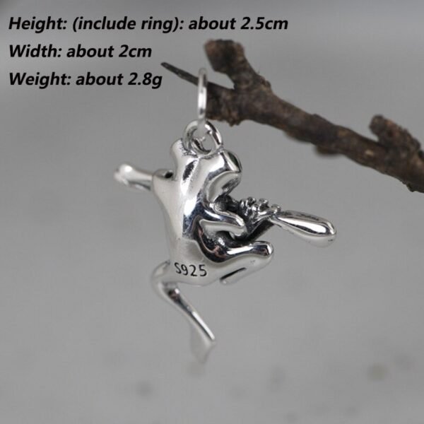 Frog Silver Pendant measures