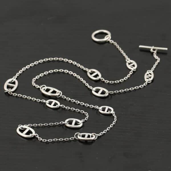 Big And Small Link Bracelet Silver back view