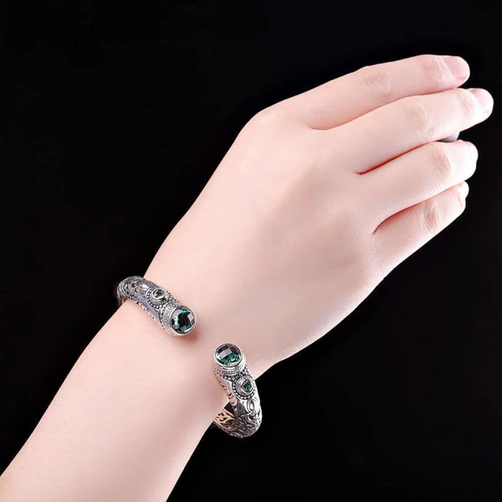 Zircon Studded Snake Bracelet – Saeed Jewelry