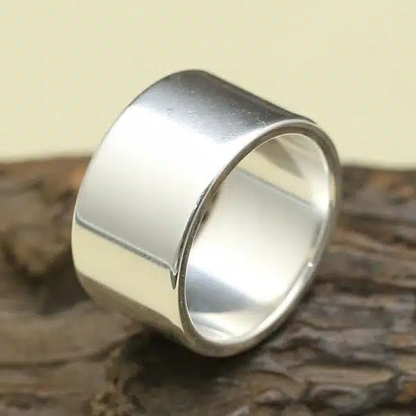 Mens Silver Ring 925 Silver Band for Men 999 Silver 