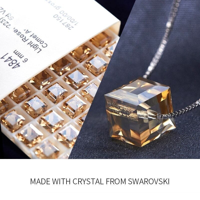 Silver Necklace 925 - crystal cage
