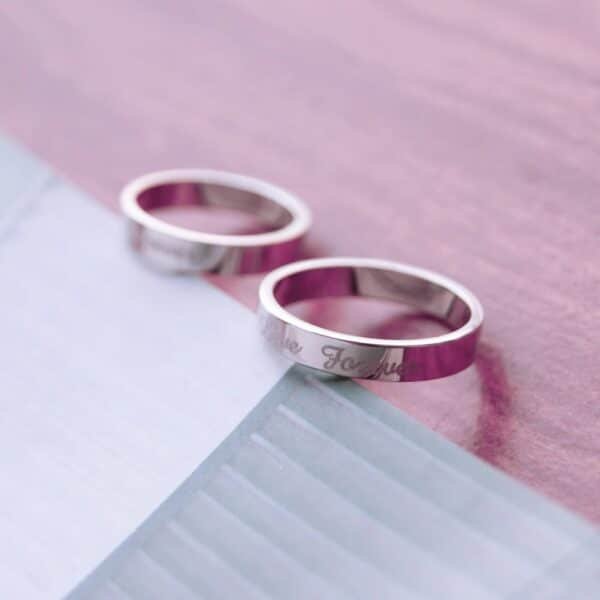 Silver Forever Ring couple