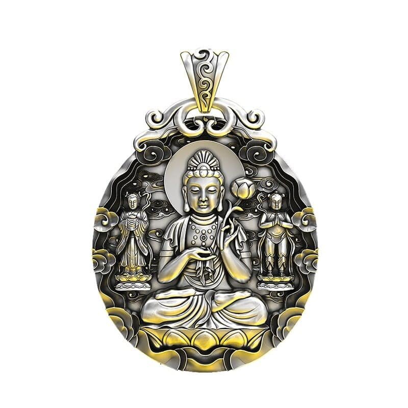 Buy Buddha Pendant Pink Jade Buddha Necklace Silver Iced Out Bling Cubic  Zirconia laughing Buddha Pendant Necklace Online at Lowest Price Ever in  India | Check Reviews & Ratings - Shop The World