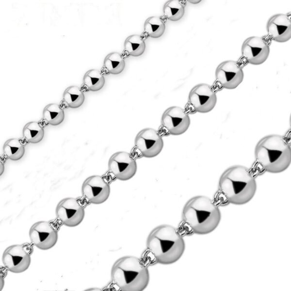Silver bead chain necklace demo