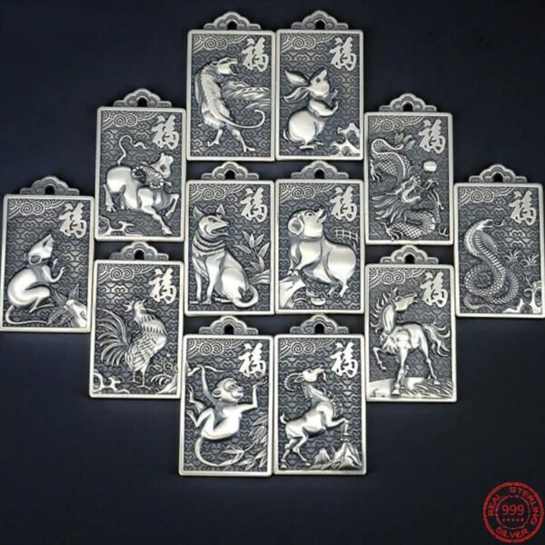 Silver Chinese Zodiac Pendant all models