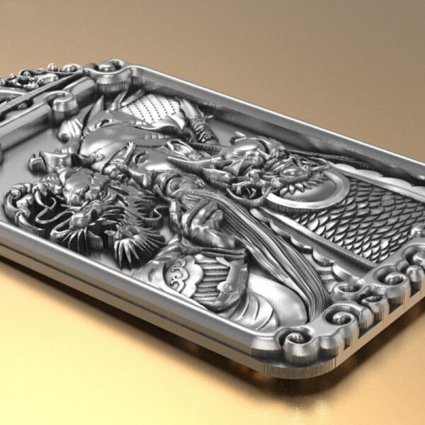 999 Silver Pendant Guan Gong thickness