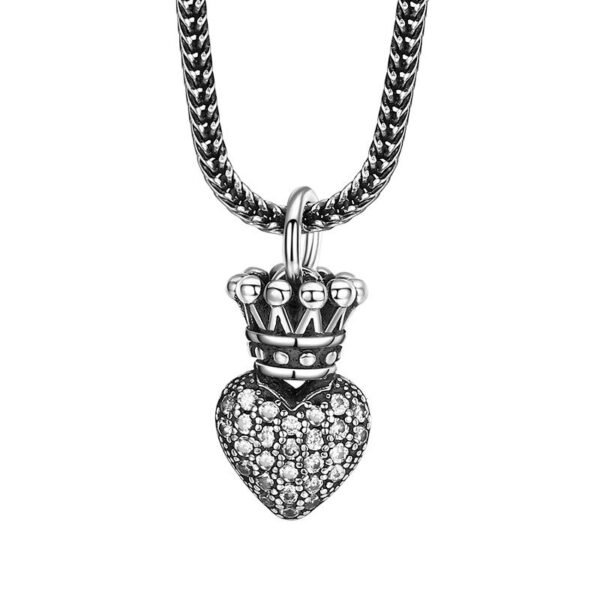 Crowned heart pendant necklace demo