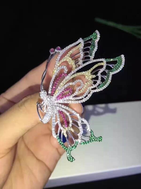 Colourful butterfly brooch demo