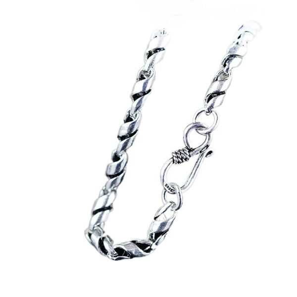 Silver Necklace 925 twist chain demo
