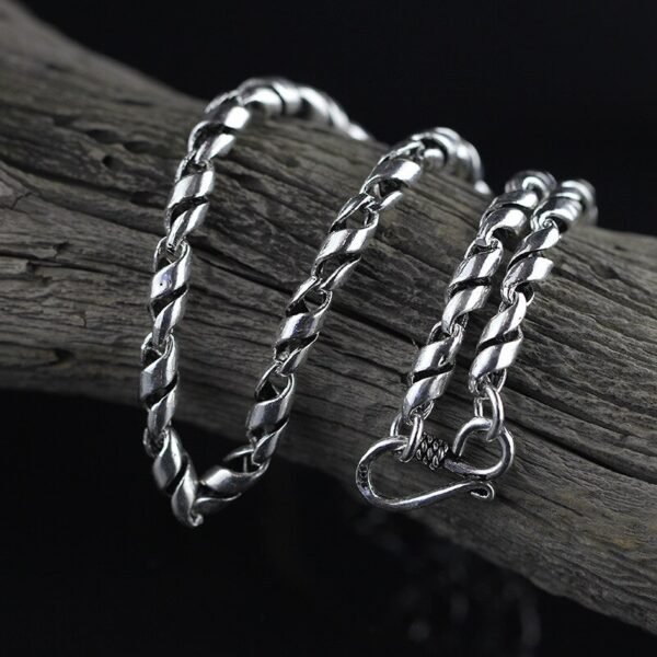 Silver Necklace 925 twist chain model 2