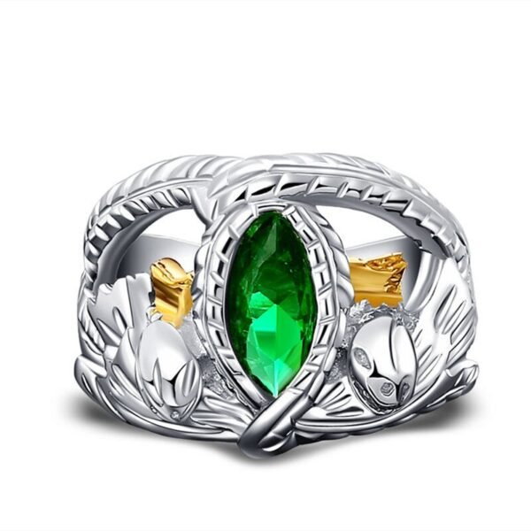 Silver Ring 925 green zircon demo