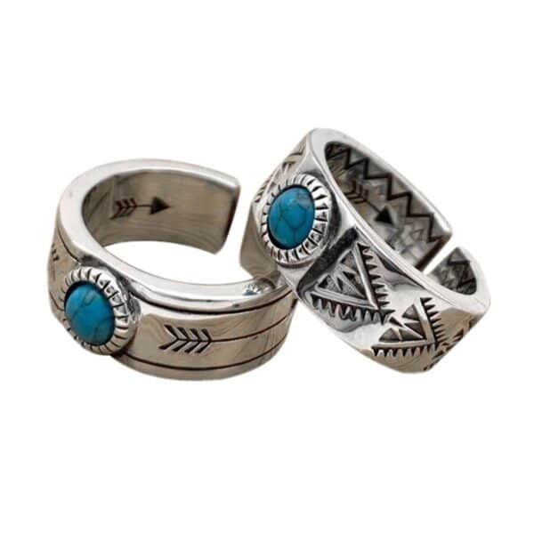 Silver Ring 925 turquoise native style demo