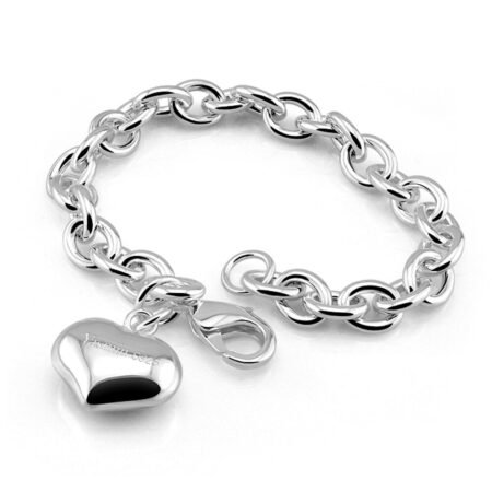 Silver Bracelet 925 heart pendant demo