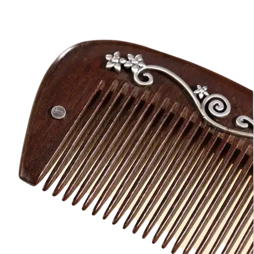 Silver Hair Comb sandalwood demo