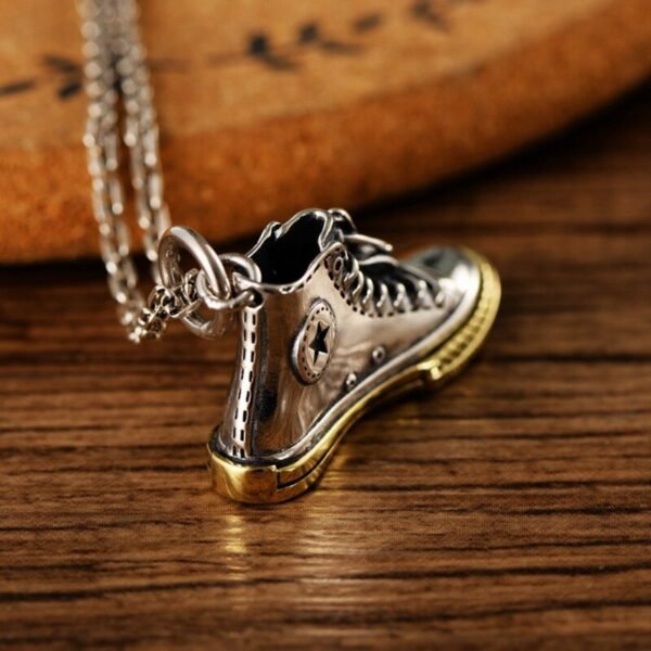 Silver Pendant 925 converse ring hole details