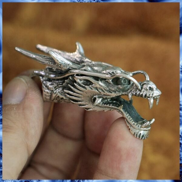 Silver Pendant 925 dragon pate holded