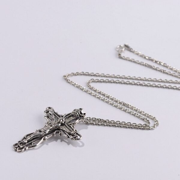 Silver Pendant 925 floral cross (5)