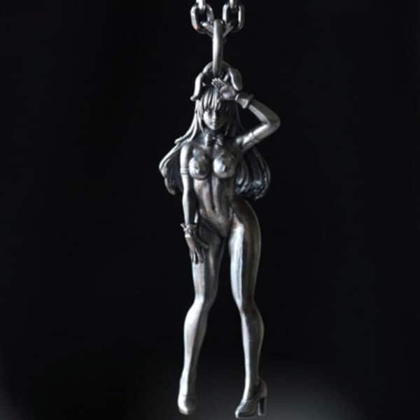 Silver Pendant 925 sexy bunny front view