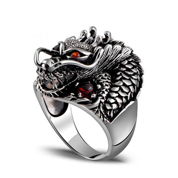 Silver Ring 925 zircon dragon demo