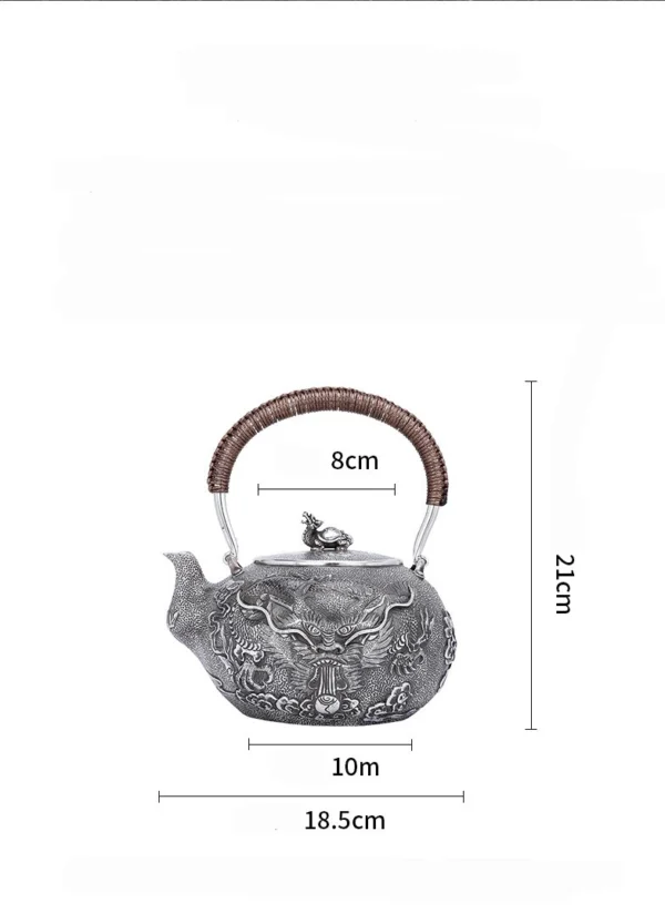 Silver Tea Set Pixiu measures and details