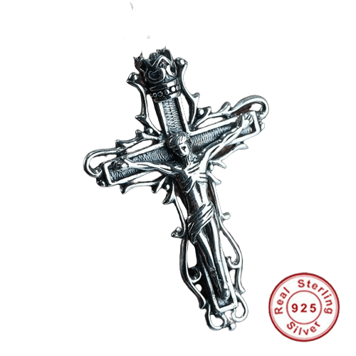 Silver Pendant 925 floral cross 1 removebg preview
