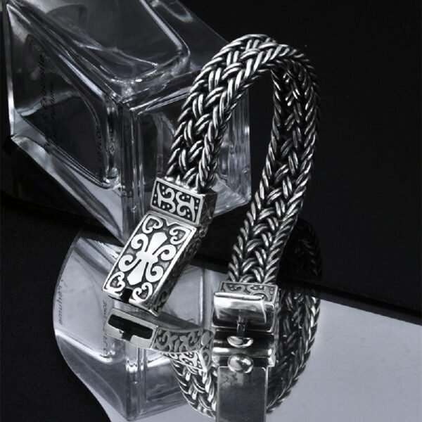 Silver Bracelet 925 eternal wide totem clasp