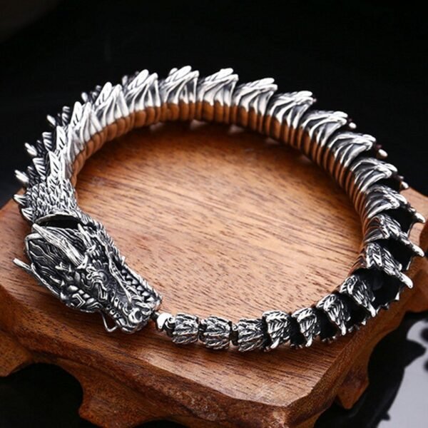 Silver Bracelet 925 snake body dragon body