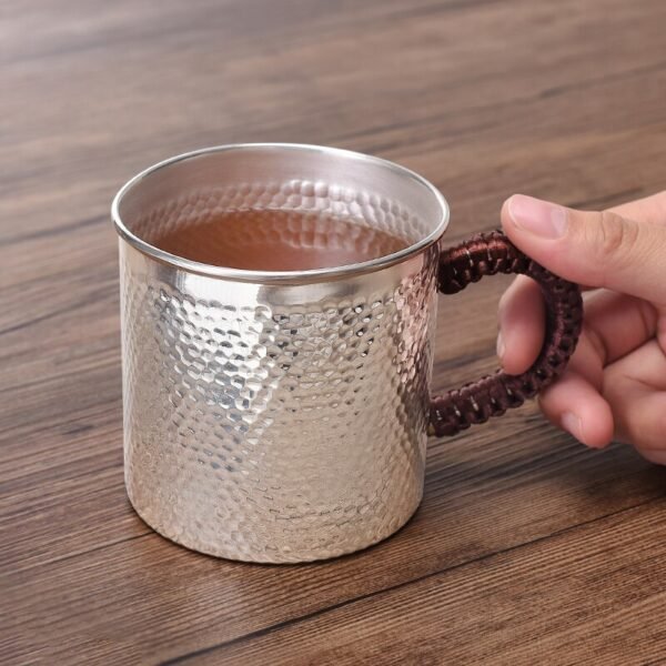 Silver Flatware medieval mug example of use