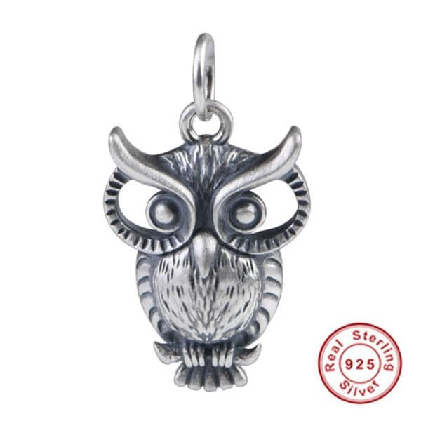 Silver Pendant 925 cute owl demo